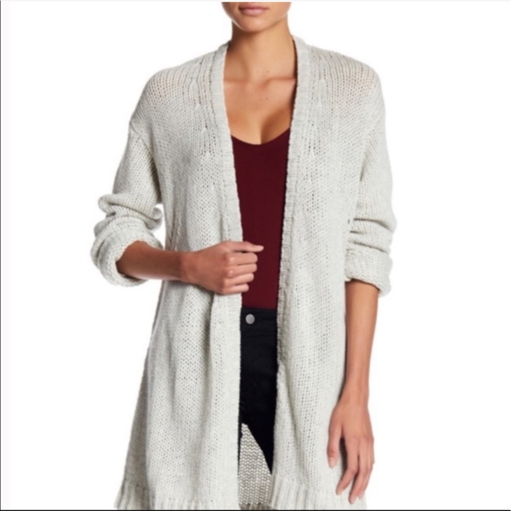 Zadig & Voltaire Deluxe 100% cashmere open front long cardigan.